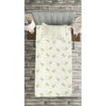 thumbnail image 3 of Ambesonne Beige Quilted Bedspread Set 2 Pcs, Teddy Bears Stars, Twin Size, Eggshell Tan, 3 of 3