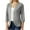 Gray-vestidos de otoño para mujer, variant on waffle sweater cardigan women 3/4 sleeve open front cardigan solid color loose fit blouse lightweight cardigan