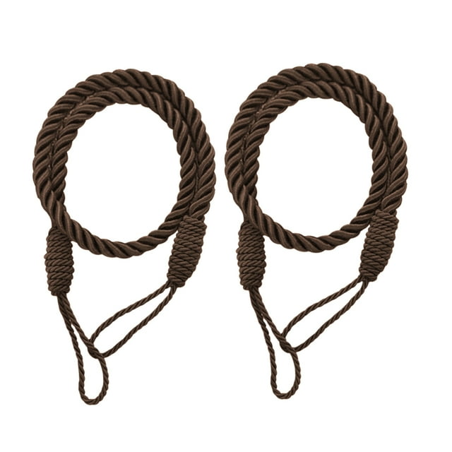 Paquete De 2 Amarres De Cuerda De Cortina De Ventana Cordón Tejido Decorativo Conveniente Respaldo De Lazo De Cortina marrón BLESIY Sujeciones de la cortina
