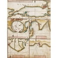 thumbnail image 2 of Vintage Maps 11x14 Black Modern Framed Museum Art Print Titled - Portuguese maps of Turkey and the Port of Alexandria 1630, 2 of 4