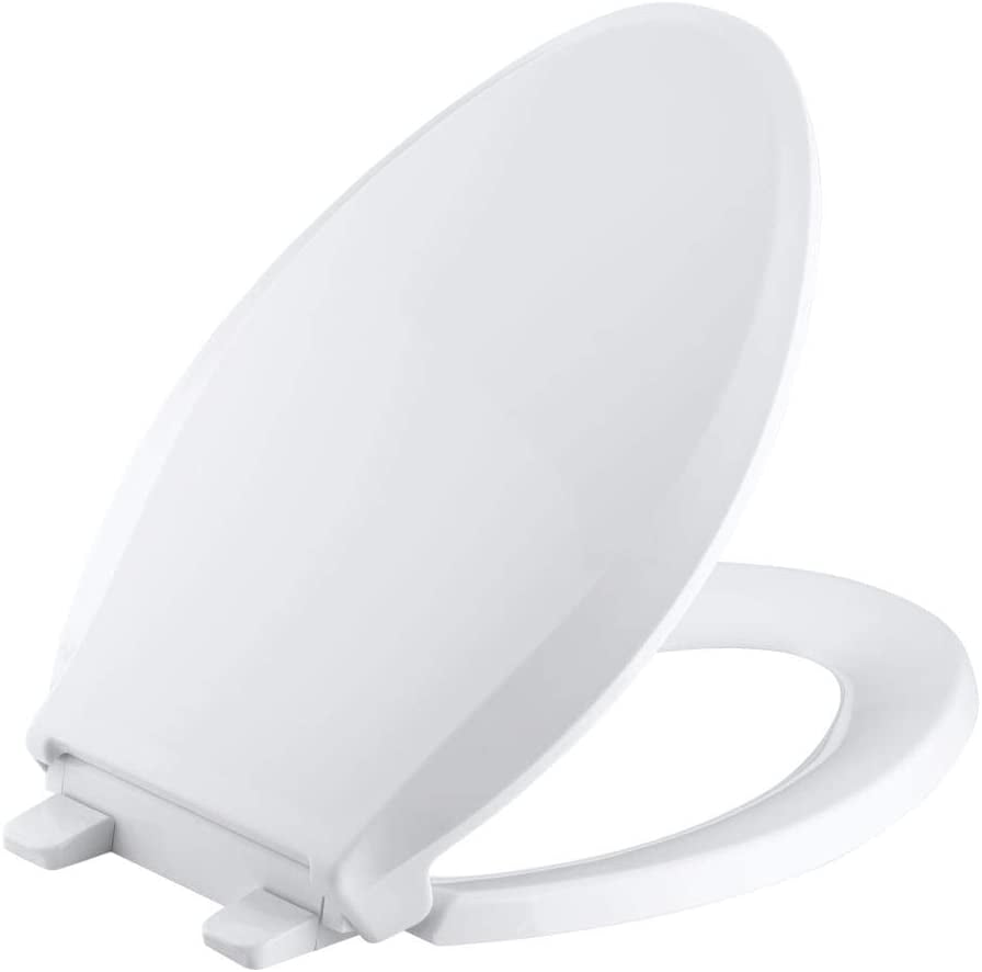 Kohler Cachet Slow Close Elongated White Plastic Toilet Seat