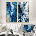 thumbnail image 1 of Designart "Blue Grey Ethereal Elixir IX" Abstract Framed Wall Art Set Of 2 - Blue Abstract Frame Gallery Set For Office Decor, 1 of 6