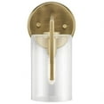 thumbnail image 4 of Kichler Nye 1-Light Brushed Natural Brass Indoor Wall Sconce Light with Clear Glass Shade, 4 of 6