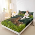 thumbnail image 3 of Erosebridal Funny Capybara Bed Sheets,Wild Rodent Animals King Sheets For Kids Teens 4-Piece, 3 of 6