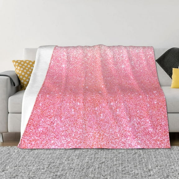 Naloa Sparkly Glitter Flannel Blankets - Thick and Warm Blanket for Winter, Soft Fuzzy Plush King Blanket for All Seasons40"x30"