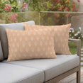 thumbnail image 3 of Pack of 2 Abstract Bohemia Outdoor Pillow Covers Decorative, Waterproof Pillow Protector, Modern Boho Floral Orange Lumbar Throw Pillowcases for Patio Couch Sofa Home Decor 20"x12", 3 of 8
