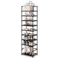 thumbnail image 3 of ZVZM Shoe Rack, 10 Tier Shoe Shelf, Shoe Storage Organizer, Space-Saving, 11 x 18.1 x 68.9 inches, Metal Frame, Non-Woven Fabric Shelves, for Entryway, Bedroom, Black, 3 of 6
