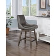 thumbnail image 3 of Allingham 26" Swivel Counter Stool in Pewter Faux Leather, 3 of 9