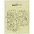 thumbnail image 2 of Unknown 12x14 Black Ornate Wood Framed with Double Matting Museum Art Print Titled - Upshur County Texas -1873, 2 of 4