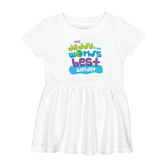 Inktastic Daddy Worlds Best Welder Girls Baby Dress
