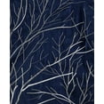 thumbnail image 3 of Madison Park Andora 50" x 95" Embroidered Branches Rod Pocket Curtain Panel Navy, 3 of 11