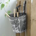 thumbnail image 2 of 5 macetas colgantes de hierro estilo Vinage con asas y ganchos, cubo para plantas para decoración de interiores y exteriores, balcón, jardín, rejilla, 2 of 5