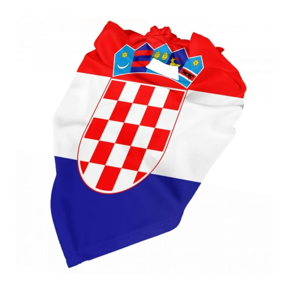 Croatian Flag Dog Bandana Dog Scarf Adjustable Bib Handkerchief Accessories For Small Medium Large Dogs
