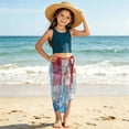 thumbnail image 5 of Girls Beach Sarong Cover Up Wrap Coverups July 4th Stars And Stripes Bathing Suit Skirts Chiffon Lightweight Towel (Free Size, Black), 5 of 9