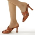 thumbnail image 1 of Sandalias de punta cubierta a la moda para mujer, zapatos informales sexis de verano con tacón muy alto y fino, zapatillas Wmkox8yii  ytu1832, 1 of 9