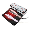 thumbnail image 3 of Hair Tool Organizer Bag with Heat Resistant Mat Removable Travel Storage Case for Hot Air Brushes Curling Irons Watercolor Snowman and Red Barn, 3 of 8