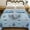Blue-B, variant on Cooling Blanket Summer Quilt for Hot Sleepers, Machine Washable Cotton Breathable Lightweight Blanket Queen Size with Blue House Clouds Trees Print