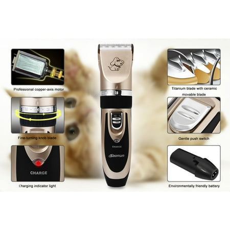 Quiet Mute Electric Clipper Shaver Grooming Kit Set for Pet Cat Dog