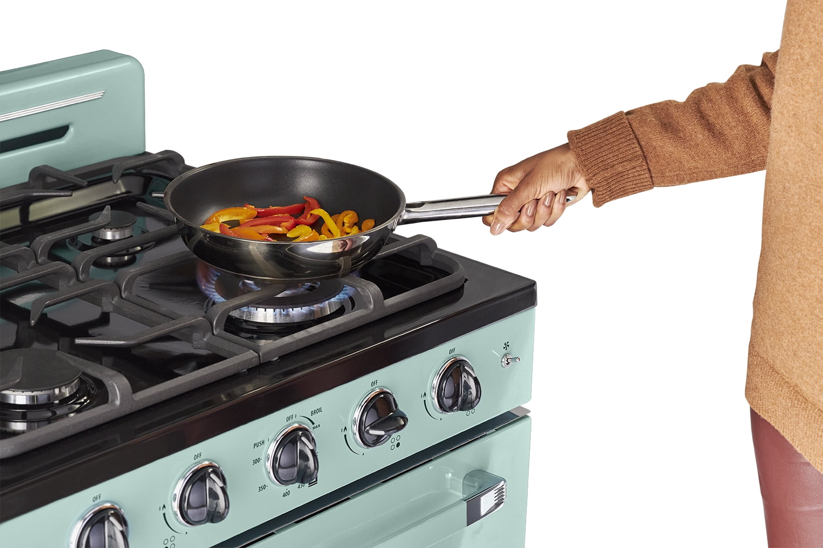 Unique Classic Retro 30" 3.9 cu/ft Freestanding Gas Range with Sealed Burners in Summer Mint Green