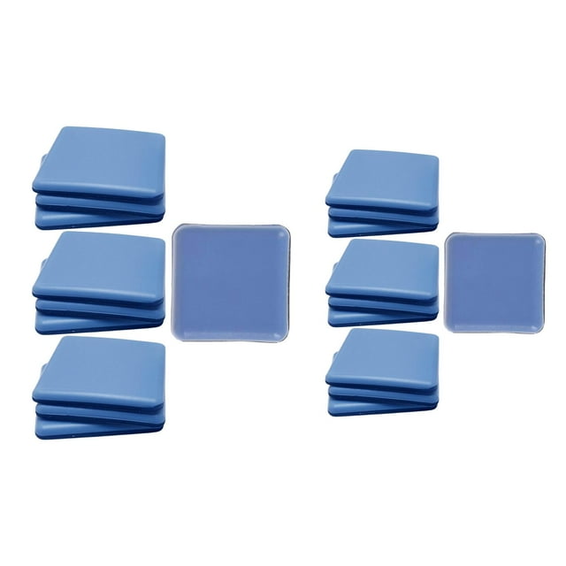 20 protectores de suelo para muebles con almohadilla deslizante resistente, suelo de baldosas de madera dura azul 40x40mm y azul 25x25mm Sunnimix Almohadilla deslizante