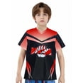 thumbnail image 3 of RUNQHUI T-shirt à Manches Courtes pour Garçons Respirant pour Sport Actif Rouge 6, 3 of 5