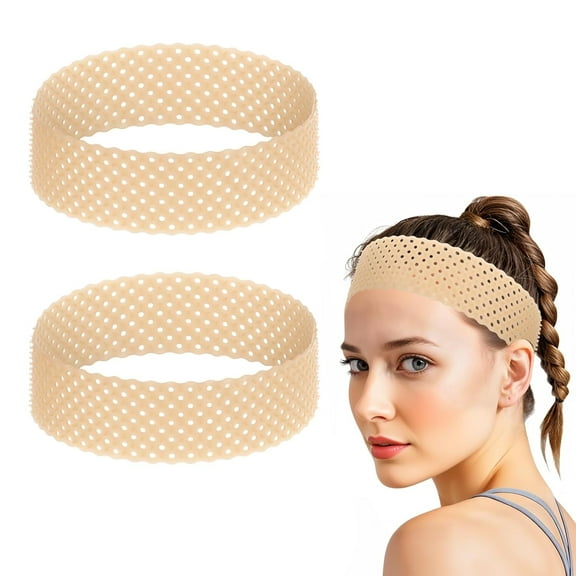 2PCS Silicone Sports Headband for Women & Men, Non-Slip Sweat-Proof Workout Headband for Running, Yoga, Gym,Safe Fit on the Head