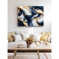 thumbnail image 4 of Navy Blue Marble Wall Art for Living Room, Canvas Picture Wall Decor for Bathroom Bedroom, Gold Modern Art Painting Artwork for Office Kitchen Hallway Dining Room Home Decorations 16"x20", 4 of 8