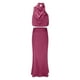 thumbnail image 3 of Conjunto de vestido largo de dos piezas de satén para mujer - Top sin mangas con cuello alto y falda con abertura lateral, ropa formal y casual para fiestas, 3 of 5