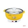 thumbnail image 2 of kurtrusly Electric Cooker Mini Heating Pan Stainless Steel Hotpot Noodles Rice Steamer Pot Yellow 26cm, 2 of 3