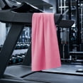 thumbnail image 2 of Soft Breathable Gym Cooling Towels, 32"x 21" Outdoors Ice Towel for Neck and Face, Camp Essentials Microfiber Sweat Towels for Gym, Run, Yoga, Workout, Travel, Climb (Pink), 2 of 10