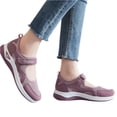 thumbnail image 2 of KEVCHE Woven Orthopedic Shoes, Breathable Mesh Casual Loafers for Diabetic Women, Comfortable Slip On Walking Shoes Lightweight Flat Orthopedic Sneakers for Everyday Office Work, 2 of 5