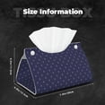 thumbnail image 6 of Lsque Anchors Heart Blue Printed Long Tissue Box Cover Holder, Facial Paper Organizer Dispenser,Triangle with Bottom Belt, PVC Leather Decorative Organizer, 6 of 9