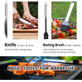 thumbnail image 3 of ArooickT Grill Tools Set,7 Pieces Stainless Steel Grill Kit with Case, Barbecue Utensil Tool, 3 of 6