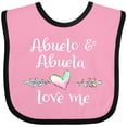thumbnail image 3 of Inktastic Abuelo and Abuela Love Me- Heart Grandchild Boys or Girls Baby Bib, 3 of 4