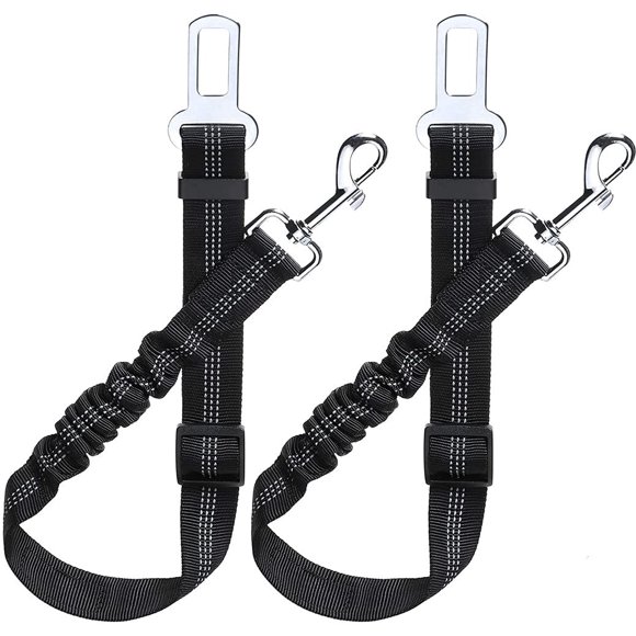2pcs Dog Car Belt, Elastic Can Adjust Seat Belt for Dogs, Dog Seat Belts, for All Breeds of Cats, Carrier for Dogs
