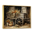thumbnail image 2 of Designart "Of Flowers Grey Old Cart in Tranquil Beauty I" Old American Cart Floater Framed Canvas Art Print, 2 of 7