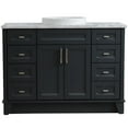 thumbnail image 3 of Bellaterra Home 400700-49S-DG-WMRD 49 in. Single Round Sink Vanity with Carrara Marble Top, Dark Gray & White, 3 of 15