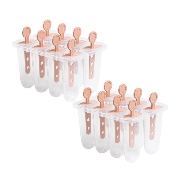 Oleegame 2PC Baby Popsicle Molds Home Made Ice Mini Dormitory Ice Maker Creative Children DIY Popsicle Popsicle Model Pink