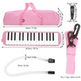 thumbnail image 2 of CUITING LIZEALUCKY 32 Piano Keys Melodica Musical Education Instrument  Piano Keyboard Harmonica Wind Musical Instrument with Portable Carrying Bag for Beginners[Pink], 2 of 9