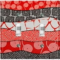 thumbnail image 1 of Metal Light Switch Plate Cover Colorful Safari African Tribal Art Pattern SFR032, 1 of 13