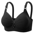 thumbnail image 2 of Women’s Full Coverage Wireless Bra Front Snap Closure Soft Breathable Support Bra for Large Bust Everyday Comfort, 2 of 7