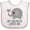 White and Pink, variant on Inktastic My Abuelita Loves Me Grandchild Boys or Girls Baby Bib