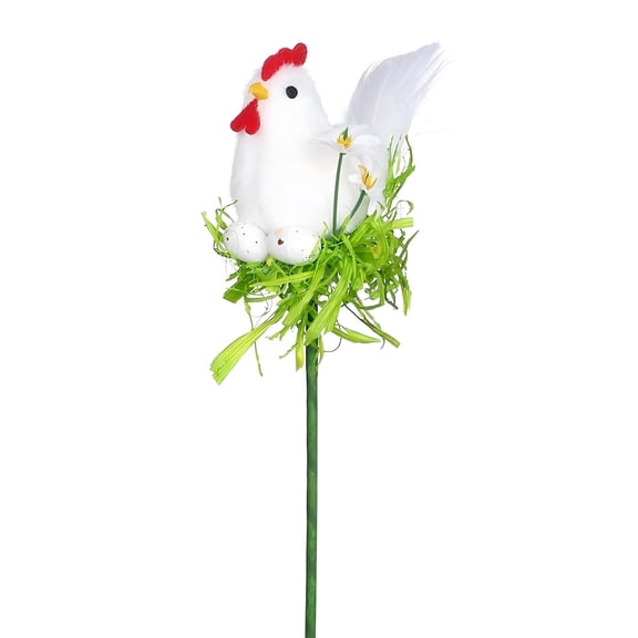 Artificial Easter Chicken Picks, Spring Flowers Artificial for Decorations, Easter Picks Spring Floral Easter Flowers Chickens for Easter Home Floral Arrangements Table Centerpieces