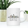 thumbnail image 2 of Koyal Wholesale Colorful City Skyline Graphic Ceramic Coffee Mug, Seattle, 2 of 5