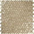 thumbnail image 2 of Apollo Tile   10 pack 12.2-in x 12.2-in Gold Penny Round Glass Mosaic Wall Tile (10.34 Sq ft/case), 2 of 5