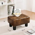 thumbnail image 4 of Dycanpo Small Foot Stool Ottoman, Rectangle Foot Stools with Non-Slip Pads, Footstool for Living Room, 9''H,Brown, 4 of 9
