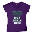 thumbnail image 5 of It's a Philly Thing Funny Women's V-Neck T-shirt Philadelphia Championship City of Brotherly Love Football League Fan Tee, 5 of 7