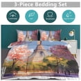 thumbnail image 5 of 3 Pcs Soft Bedding Set, Includes 1 Duvet Cover with Zipper And 2 Pillow,Shams Eiffel Tower King(102"×90"), 5 of 8