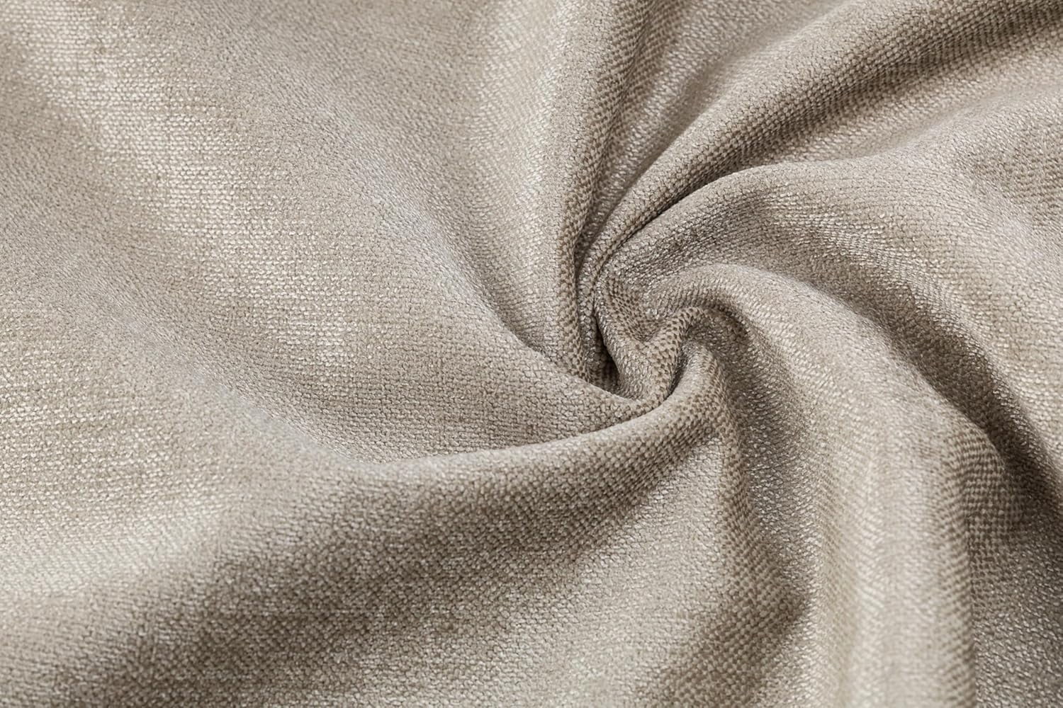 Liz Jordan-Hill Fabric by The Yard - Beige Chenille Upholstery Fabric Polyester Blend with Aquaclean Technology - Reupholstery Sewing Material - Spirit Off White - 10 Yard