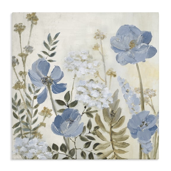 Stupell Industries Farmhouse Peaceful Blue Iris Garden Canvas Art, 17 x 17, by Lanie Loreth